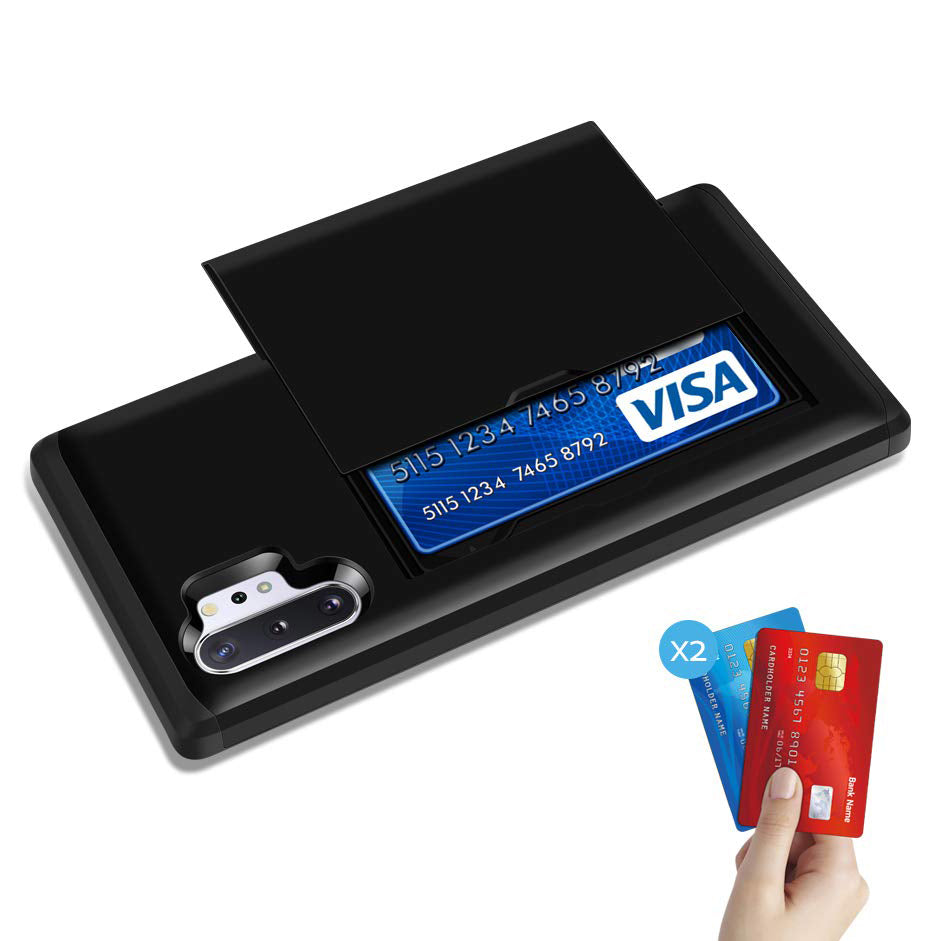 Galaxy Note 10 Plus Dual-Layer Protective Case with Sliding Card Compartment