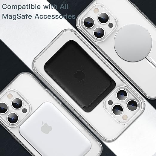Clear Magnetic Case Compatible with MagSafe for iPhone 14, iPhone 14 Pro, iPhone 14 Pro Max, iPhone 14 Plus