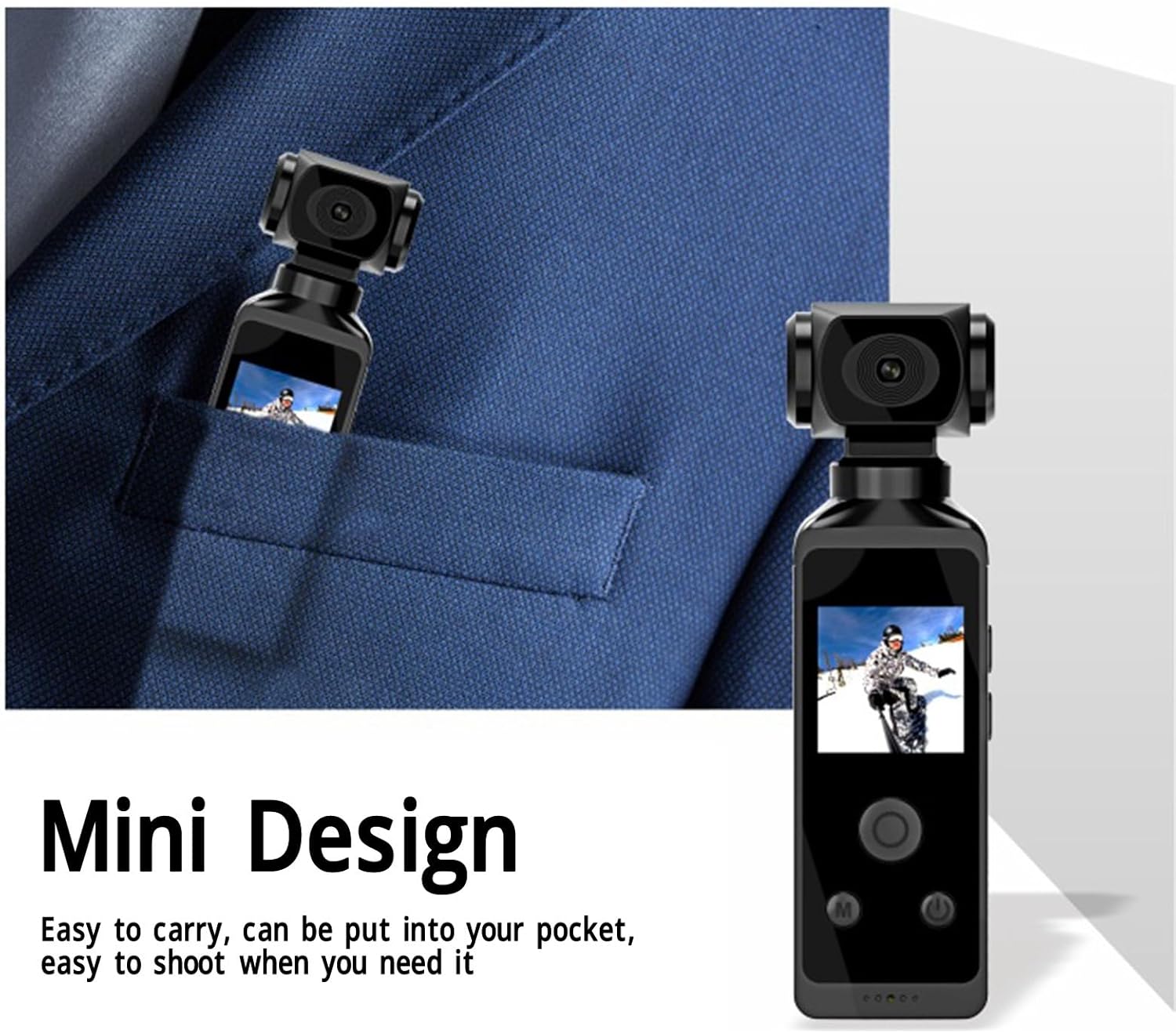 4k Action Camera, 1.3in HD Screen WiFi Vlogging Camera with 4K/30FPS Video, Anti Shaking, 270° Rotating Lens & Mic, Waterproof Outdoor Digital Camera, Body Camera for Photography