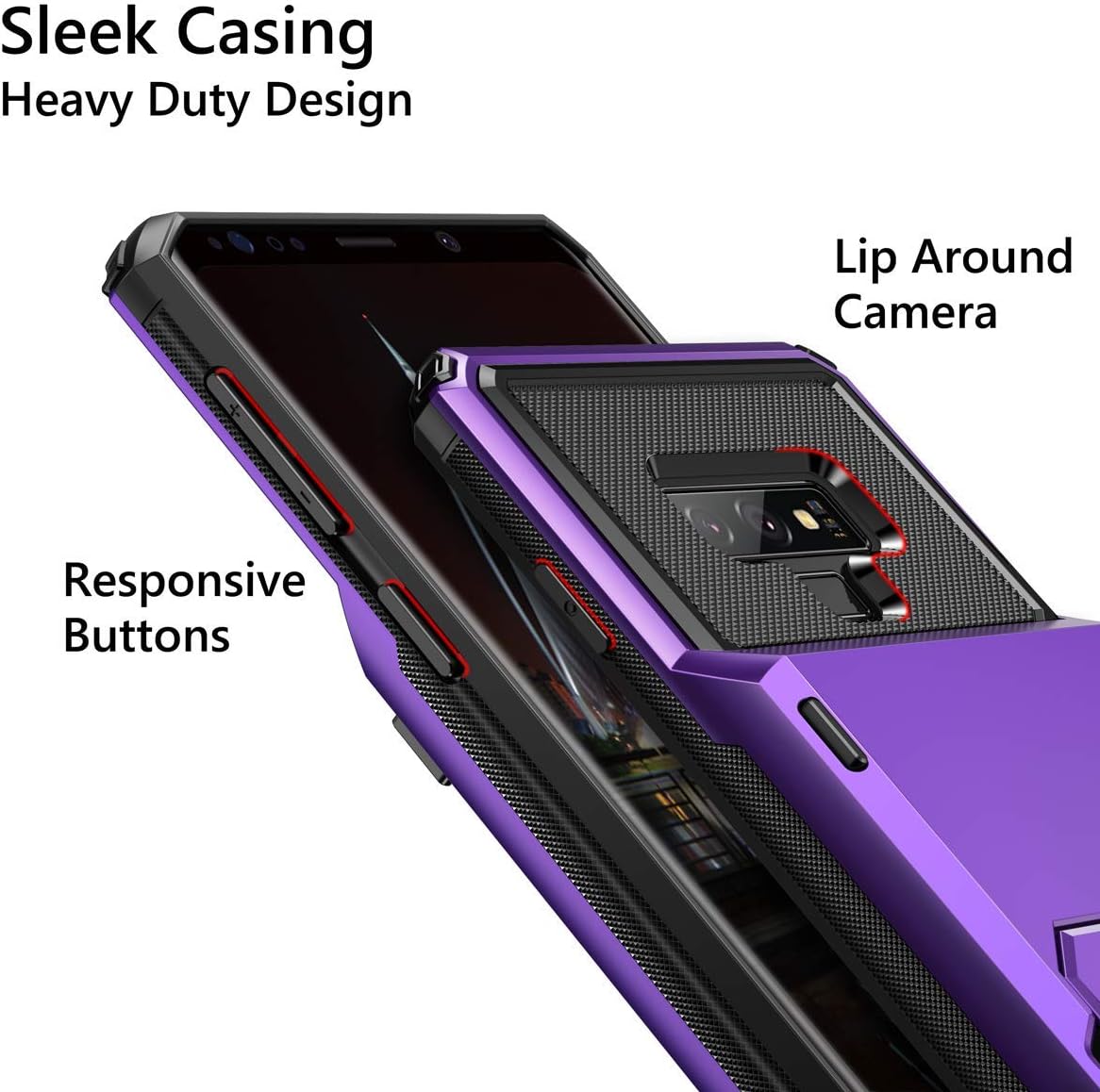 Vofolen Wallet Case for Samsung Galaxy Note 9 – 4 Card Slot Holder, Rugged Dual Layer Protective Cover