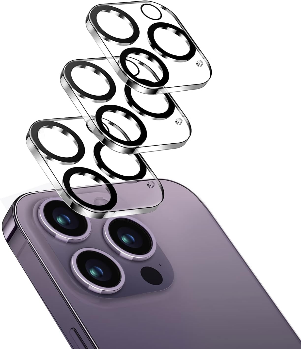 Camera Lens Screen Protector for iPhone 14 Pro / 14 Pro Max / 15 Pro / 15 Pro Max / 16 Pro / 16 Pro Max – 9H Hardness Transparent HD Tempered Glass