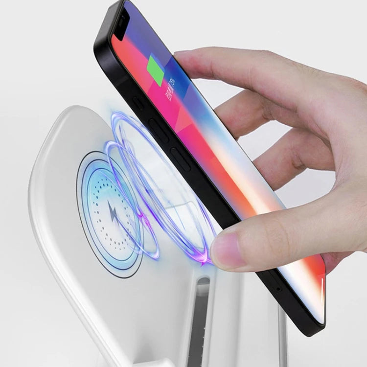 15W Desktop Vertical Loudspeaker Wireless Charging Stand for 4.5-11 Inch Mobile Phone Tablet Wireless Charger