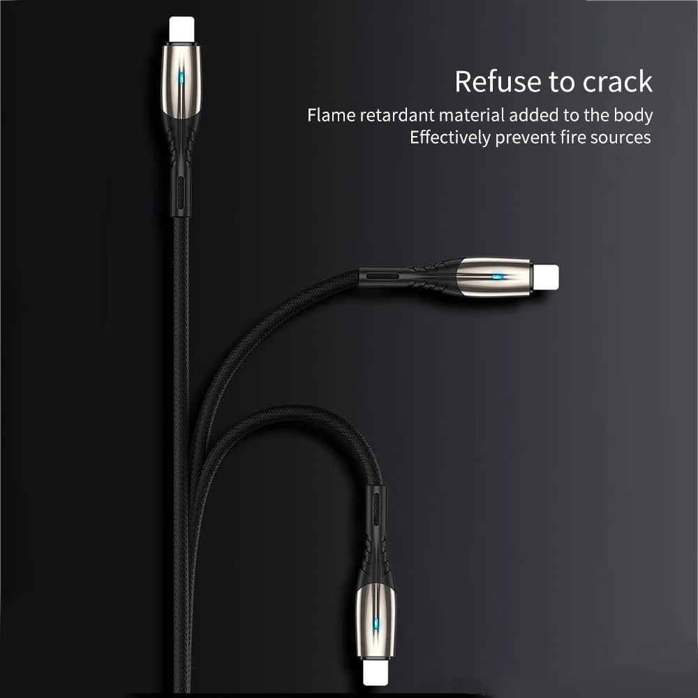 Pbuddy SuperFast 3A LED Fast Charger Cable Heavy Duty For iPhone 14 13 12 11 X XR 7 8 6 +