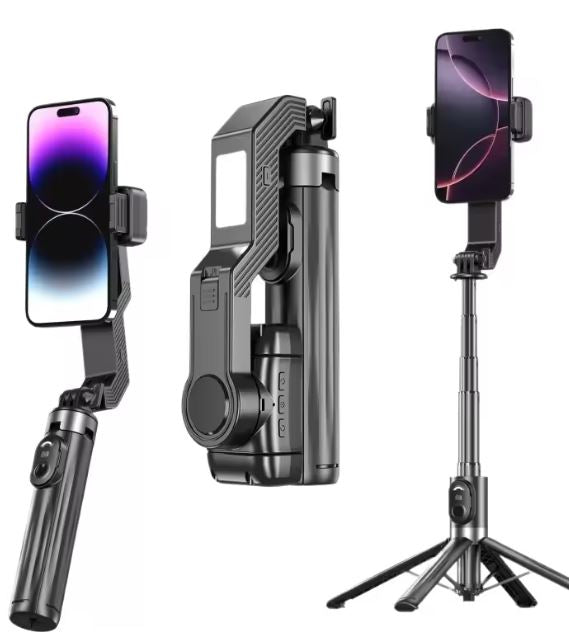 Q31 Single-axis Stabilizing Gimbal Selfie Stick Tripod, Smart Stable Mobile Phone Holder with Smartphone Fill Light