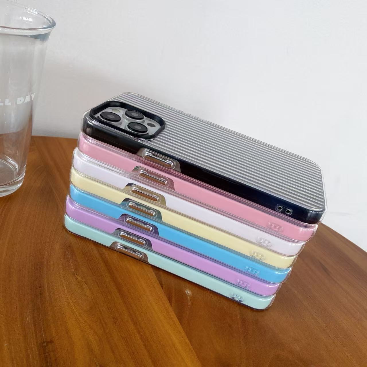 Two piece clear/black 16 Liquid TPU Silicone Case for iPhone Sporty 16