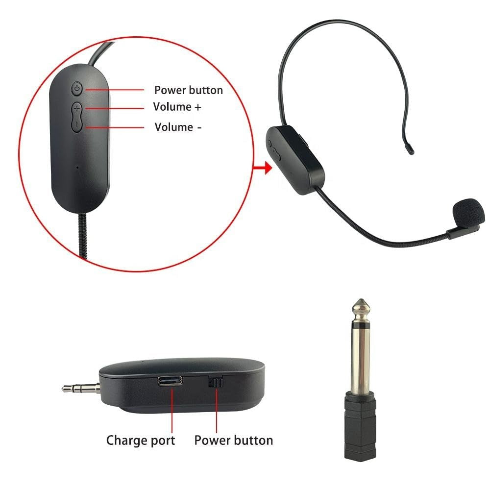 Wireless Microphone for Fitness Instructor , Yoga Speaker