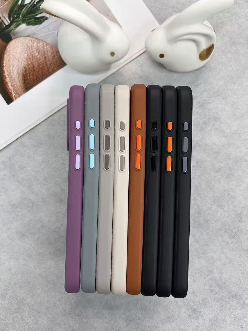 iPhone 16 Lychee Pattern magsafe Leather Case Anti-Fingerprint Anti-Slip Protective Cover 16