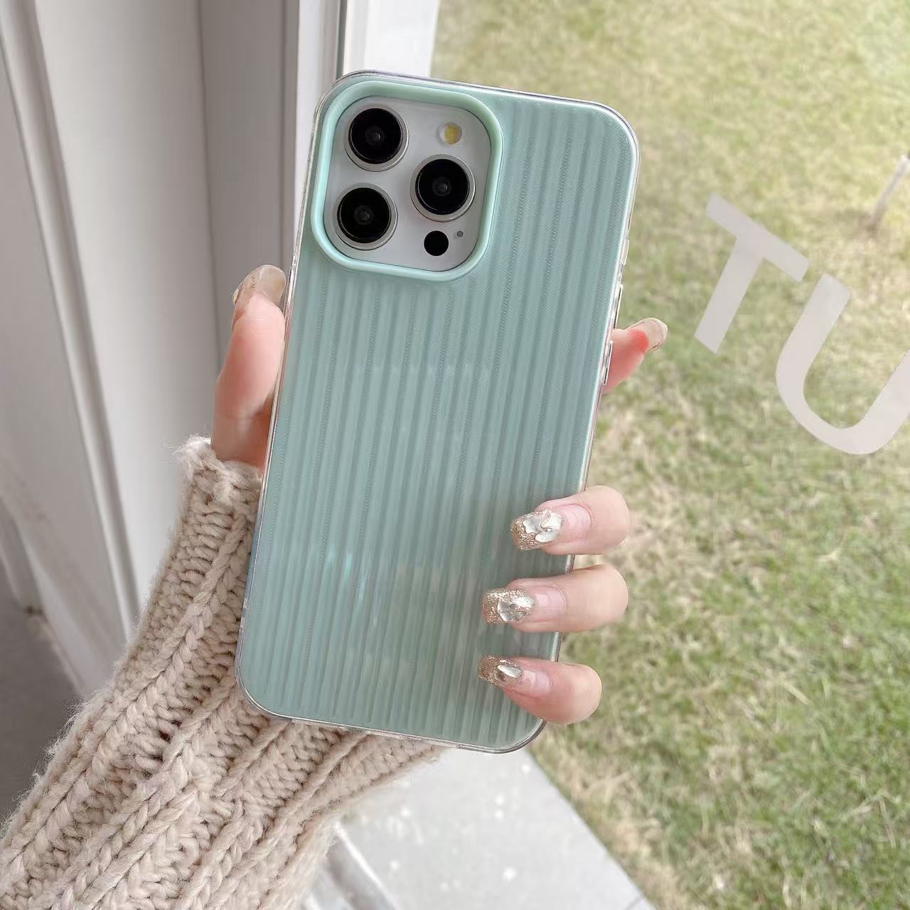 Two piece clear/black 16 Liquid TPU Silicone Case for iPhone Sporty 16
