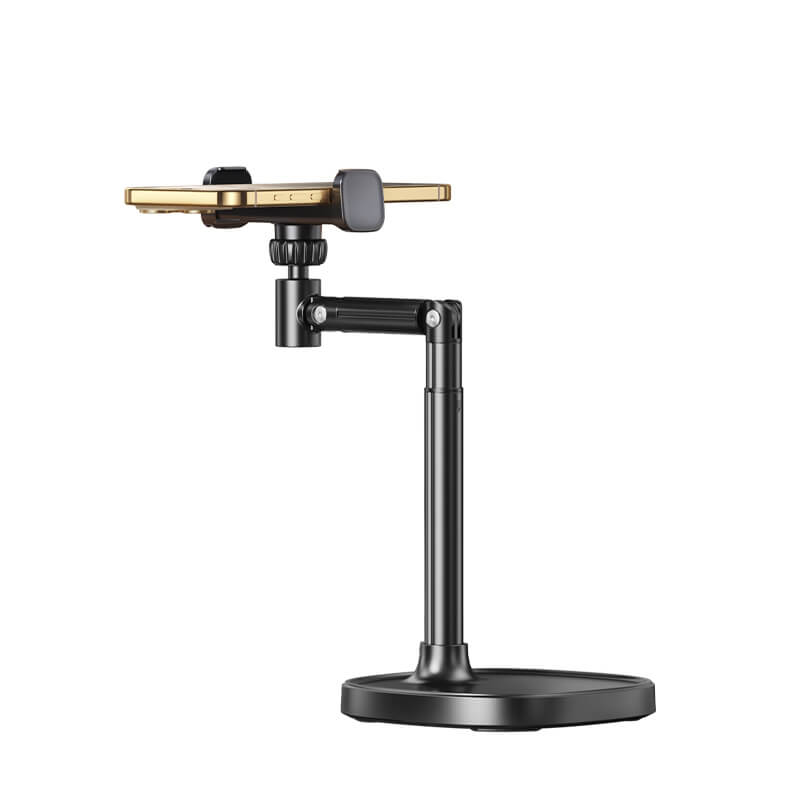 Phone Holder 360° Rotatable Live Broadcast Bracket Height Adjustable Desktop Mobile Phone Stand for iPhone Samsung Phone Holder