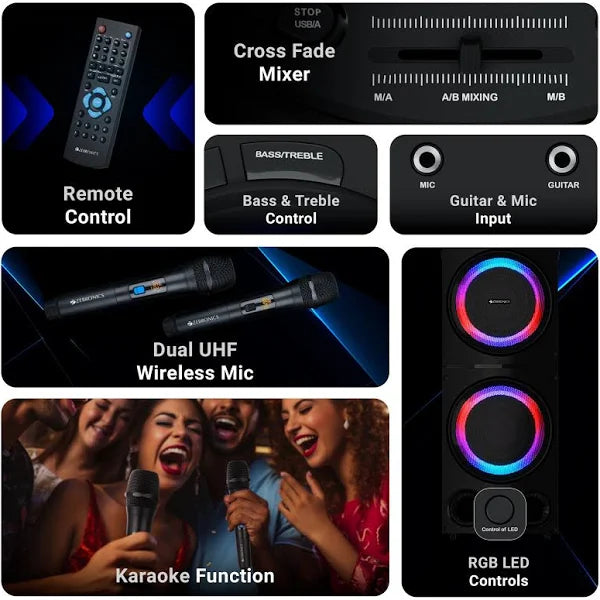 Trolley karaoke Speaker Model 0655 - Bluetooth Speaker With Mic Karoke Speaker Party Speaker 1000 w power speaker