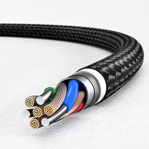 VONK 27w USB C to Lightning Cable (6ft, 2M MFi Certified) Nylon BraidedBraided Powerline, Power Delivery and Data Sync for iPhone 13Pro/13/12 Pro Max/12/11/X/XS/XR/8 Plus, AirPods, Supports Power Delivery
