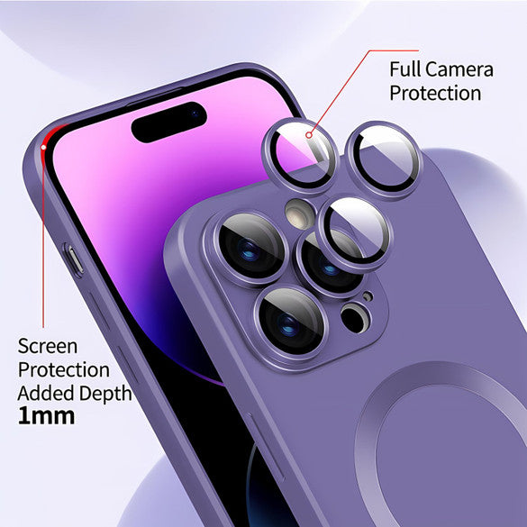 iPhone 15 Case with Camera Protective Film – Shockproof, Translucent & Anti-Slip Design
