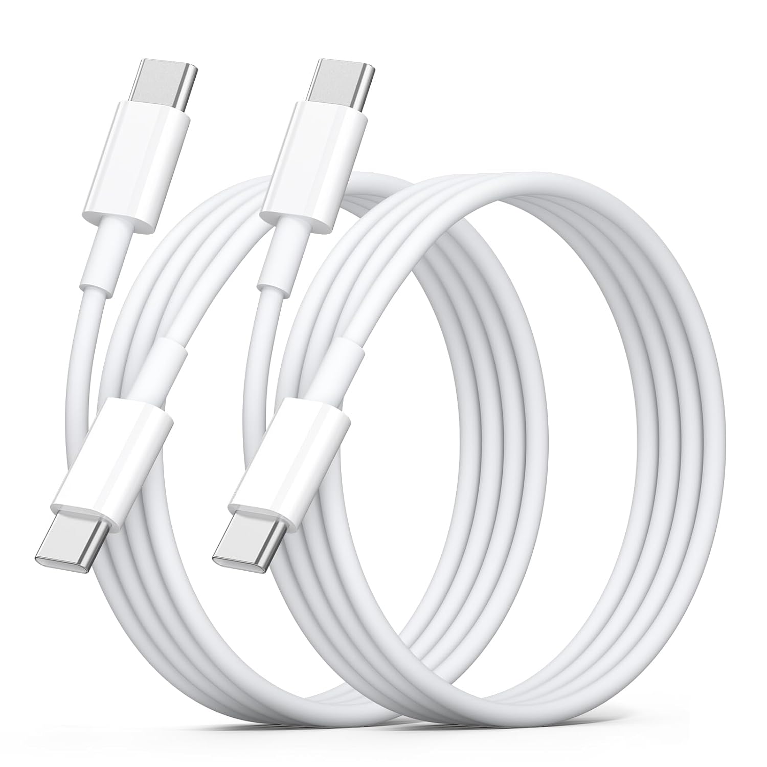 1M USB-C to USB-C Cable – Fast Charging & Data Sync Cord (White)