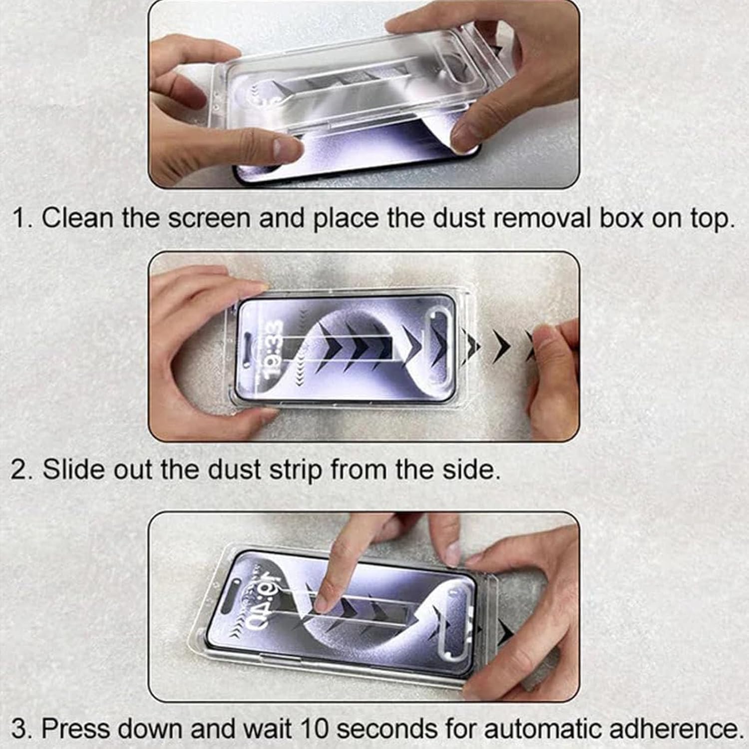 Tempered Glass Screen Protector with Easy Auto-Align Install Kit for iPhone 16 Pro