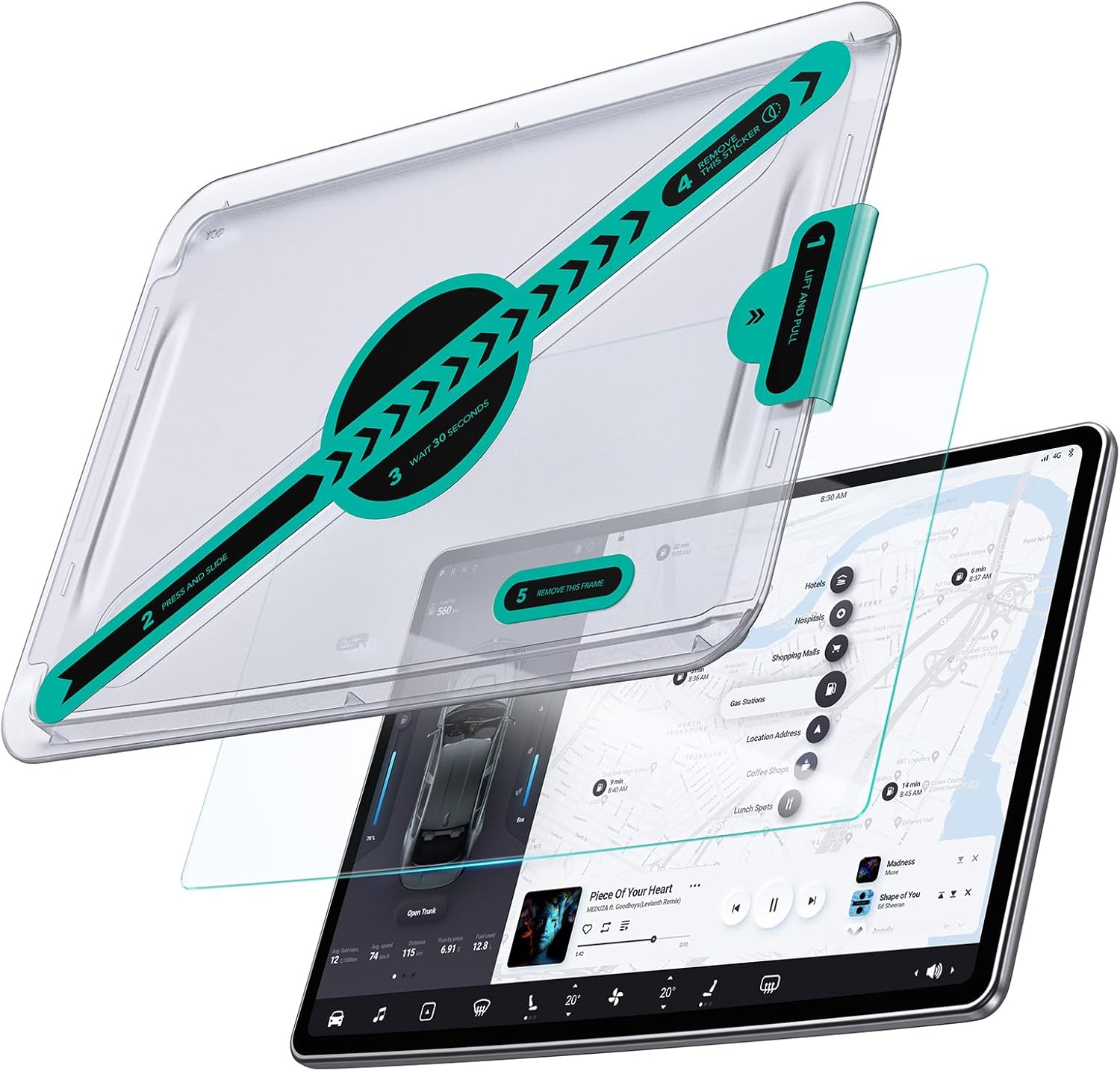 Tempered Glass Screen Protector 15 inch Screen Protector with Alignment Kit  No More Glare & Fingerprint