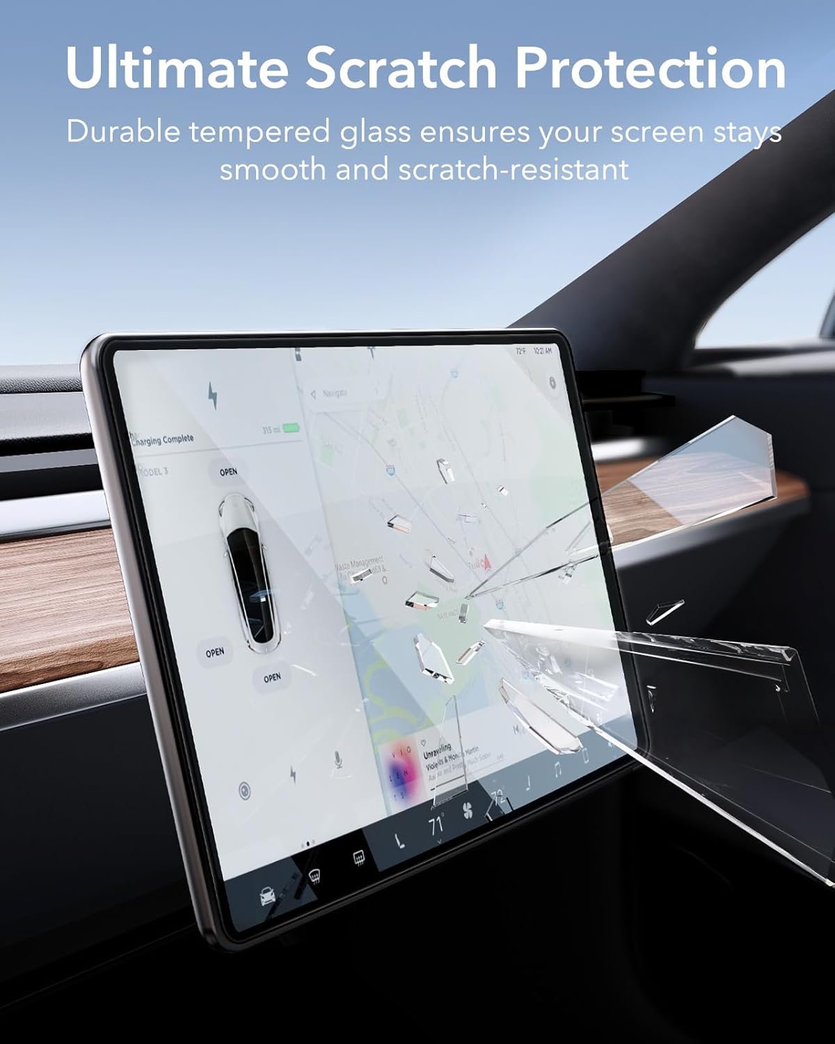 Tempered Glass Screen Protector 15 inch Screen Protector with Alignment Kit  No More Glare & Fingerprint