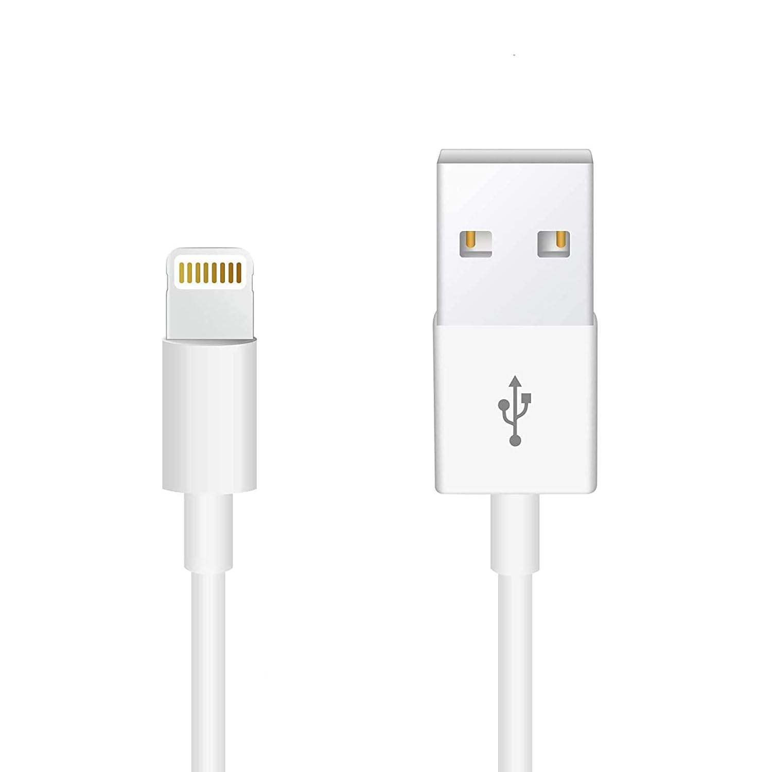 1M USB to Lightning Cable – Fast Charging & Data Sync Cord (White)