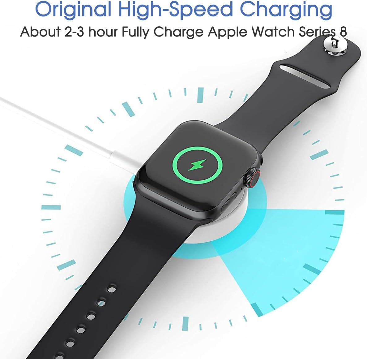 2-in-1 Magnetic Wireless Charger for Apple Watch & iPhone – Portable Fast Charging Cable (4FT/1.2M)