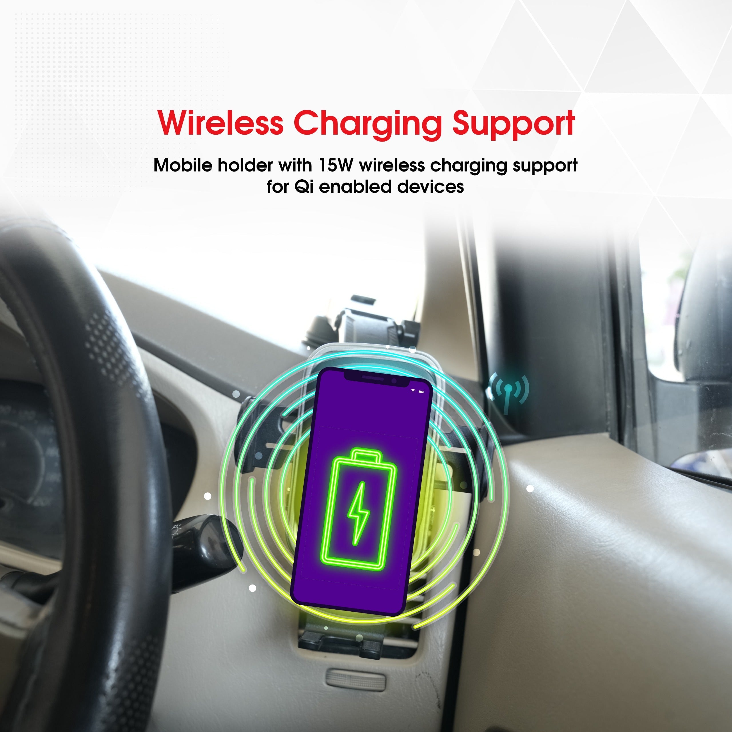 Ants & Apes DYNA-GRIP 15W QI Premium Qi Car Wireless charging Mount Vent Dashboard Windscreen Secure Cell Phone Holder Rotatable Swing 360 Degree Phone Holder for iPhone x xs 11 12 13 14 15 16 pro max Samsung s20 s21 s22 s23 s24 Fe Plus Ultra