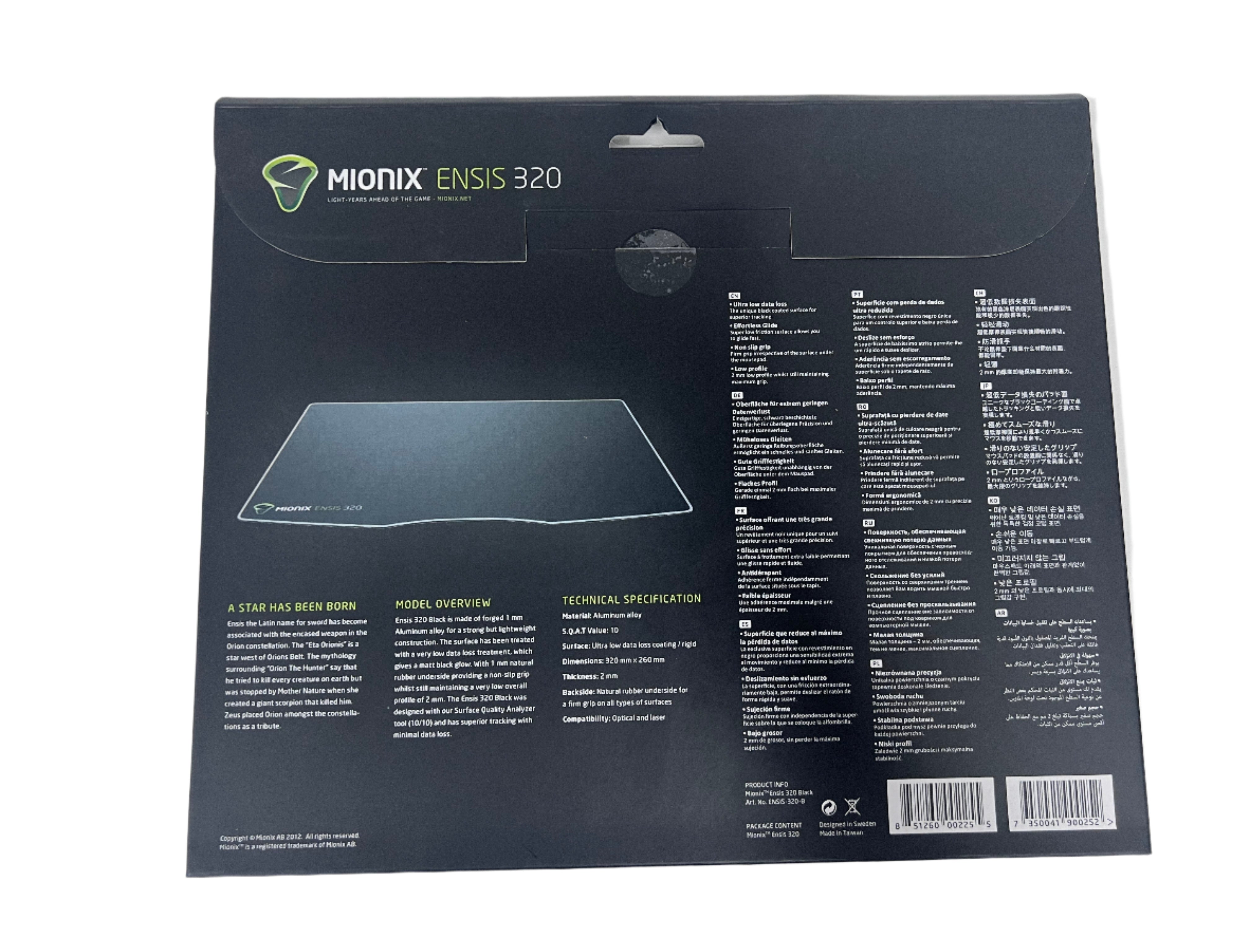 Mionix Ensis 320 Gaming Mousepad – Ultra-Smooth Aluminum Precision