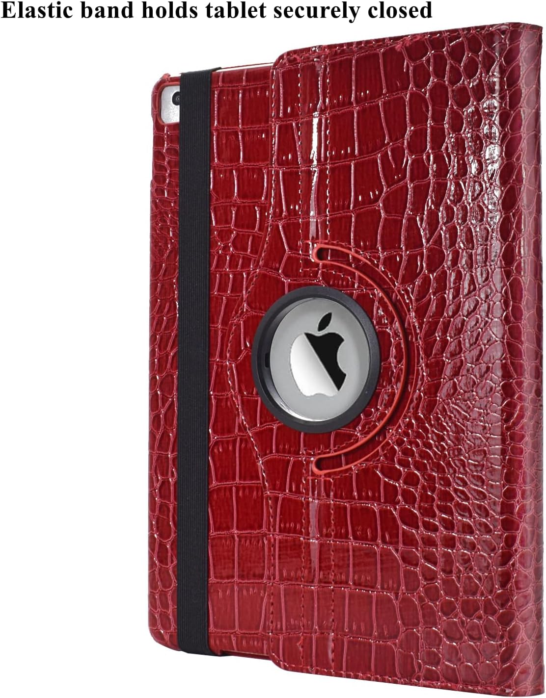 Premium Rotating Leather Alligator Print iPad Case – Fits iPad 5/6 - 9.7