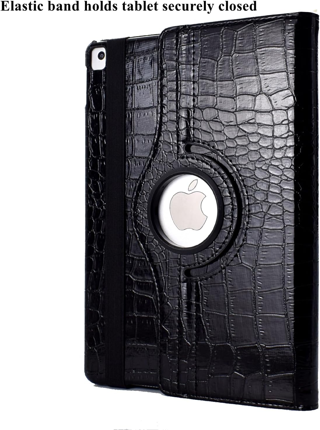 Premium Rotating Leather Alligator Print iPad Case – Fits iPad 5/6 - 9.7