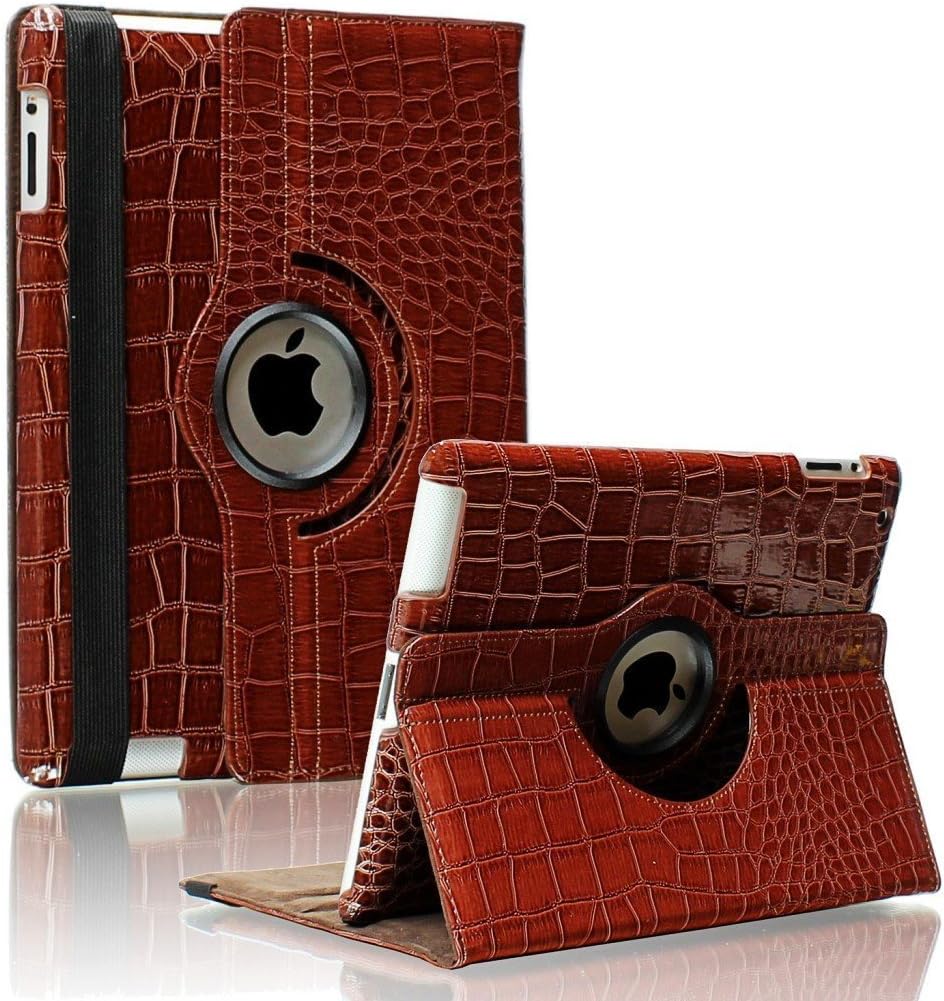 Premium Rotating Leather Alligator Print iPad Case – Fits iPad 5/6 - 9.7