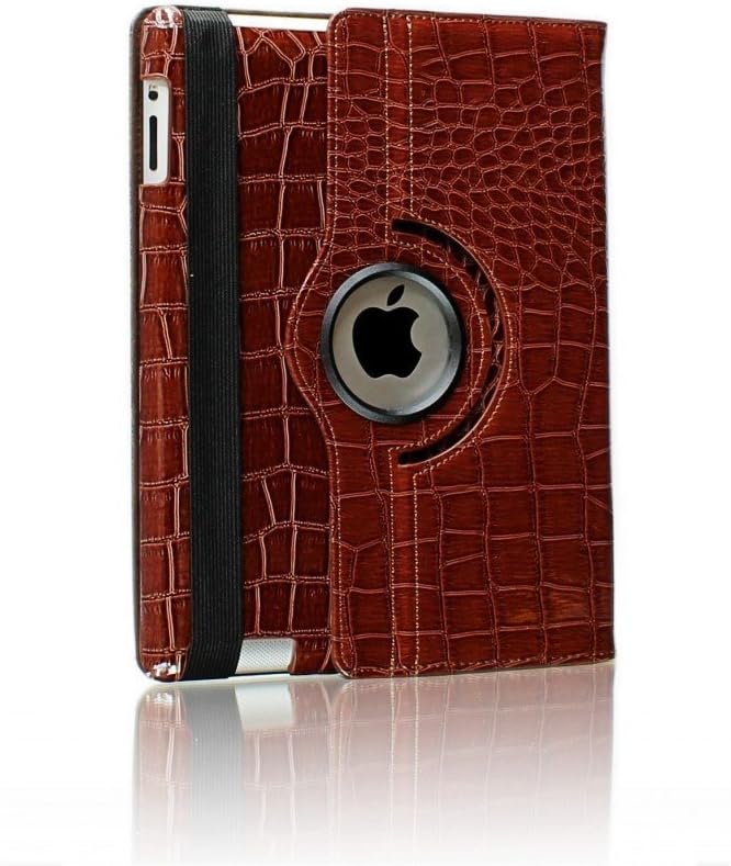 Premium Rotating Leather Alligator Print iPad Case – Fits iPad 5/6 - 9.7