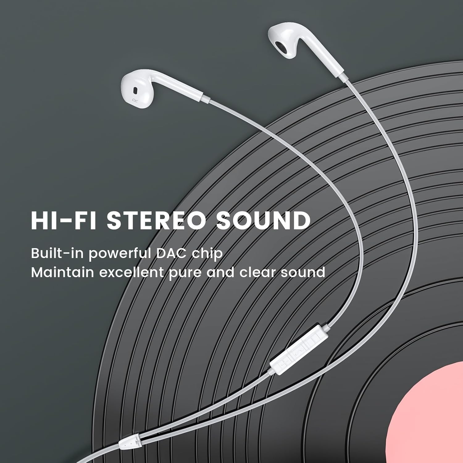 Type-C Wired Earphones for iPhone 15 / 15 Pro – Hi-Fi Stereo Sound with Built-in Mic & Remote Control