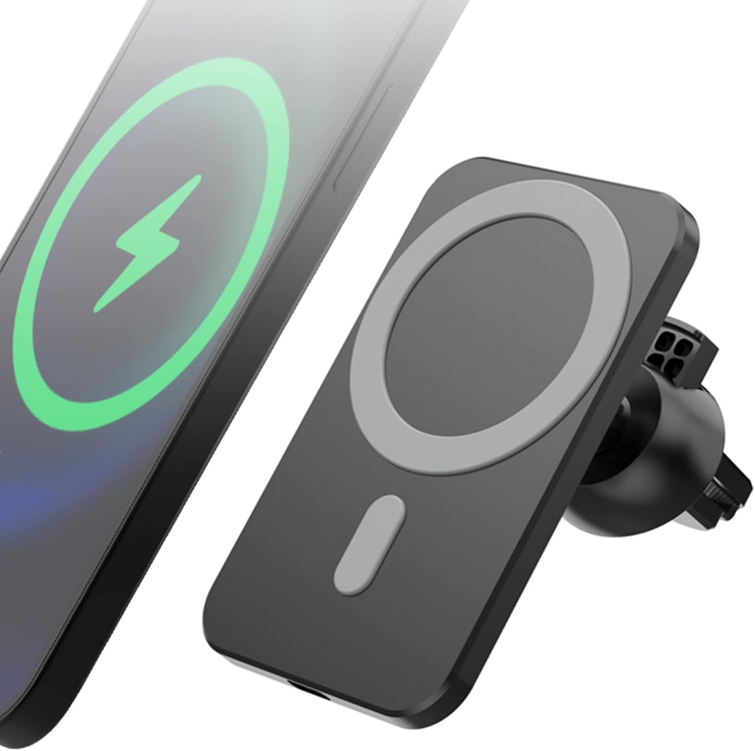 Magnetic Wireless car Charger Mount/Holder with magsafe Compatible with iPhone 13/13 Pro/12 Pro Max/13 Mini 12/12 Pro/12 Pro Max/12 Mini, Fast Charging,Rotate 360 Degrees