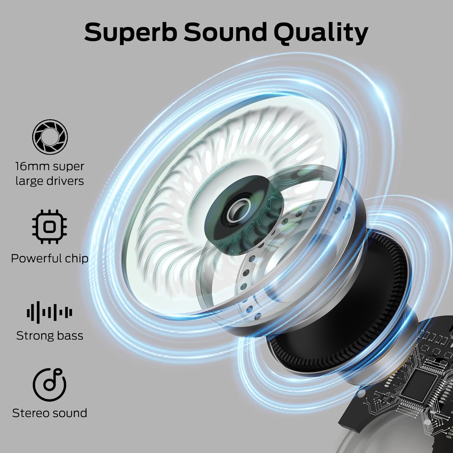 Monster Open Free AC100 Open Ear Headphones, Bluetooth 5.3 Wireless Headphones with Earhooks, Immersive Stereo Sound by Dual Large Driver, Clear Talk, 30H Playtime,Waterproof Sport Earbuds for Running - Gold