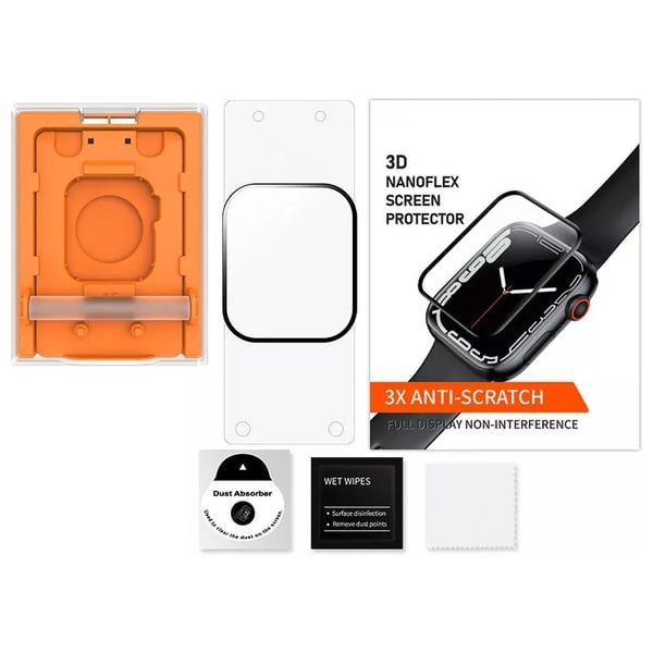 Screen Protector for Apple Watch 44mm – Bubble-Free Auto-Alignment Kit - Pack Of 3 screen protectors