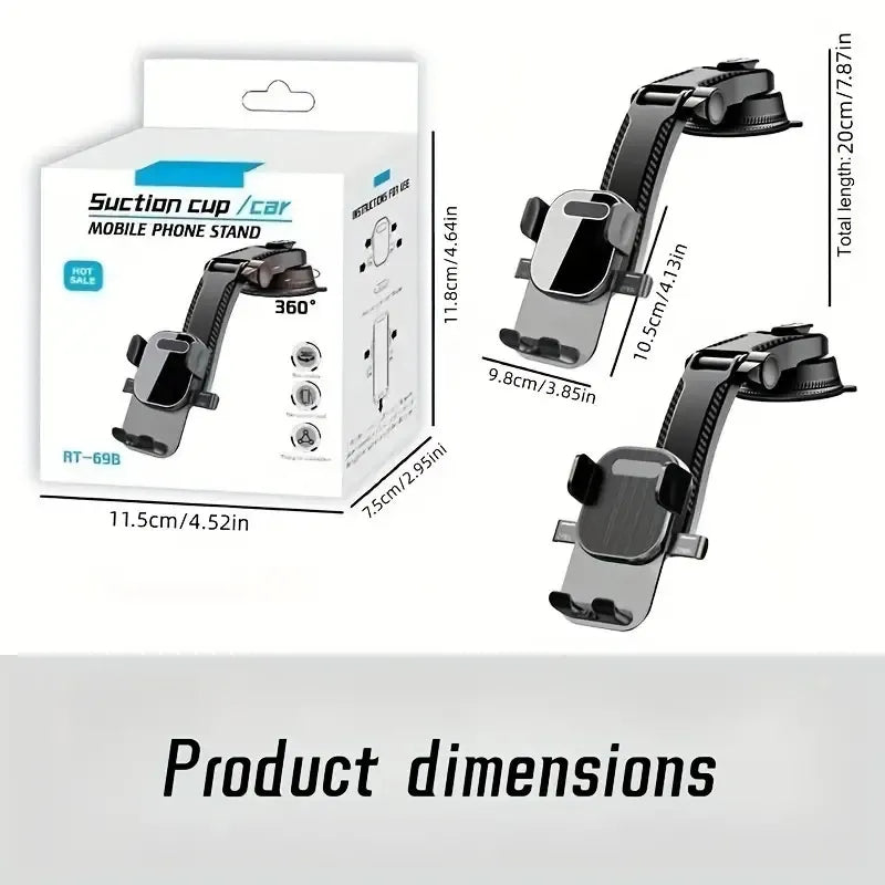 Mobile Phone Bracket, Mobile Phone Bracket 360 Degrees Rotating Suction Cup Navigation Bracket, Instrument Table, Desktop Universal Bracket
