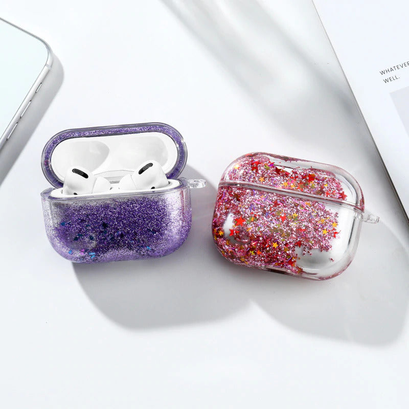 AirPods Pro Case Glitter Liquid Cover Protector Air Pods Bumper Hard Coque Etui For Airpod Pro