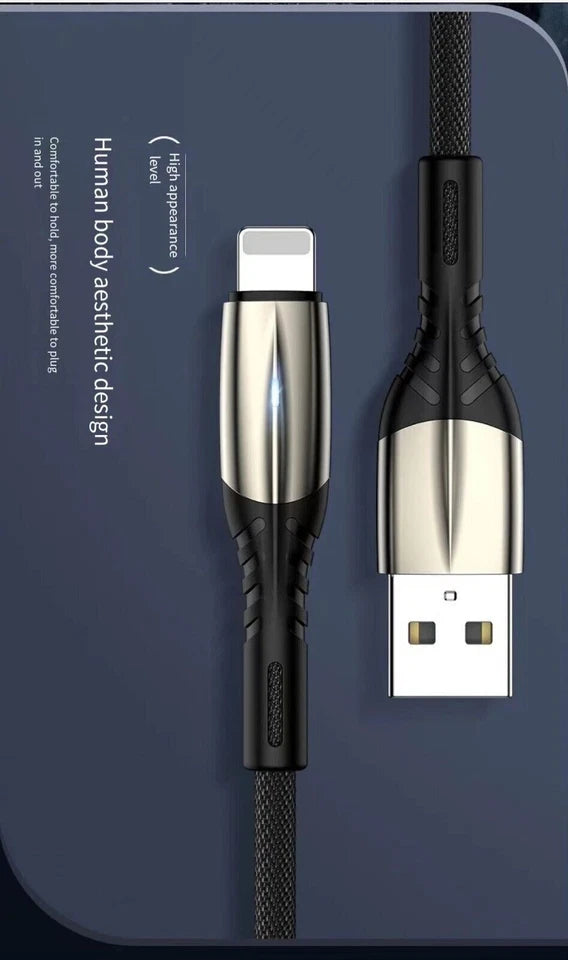 Pbuddy SuperFast  3A LED Fast Charger Cable Heavy Duty For iPhone 14 13 12 11 X XR 7 8 6 +