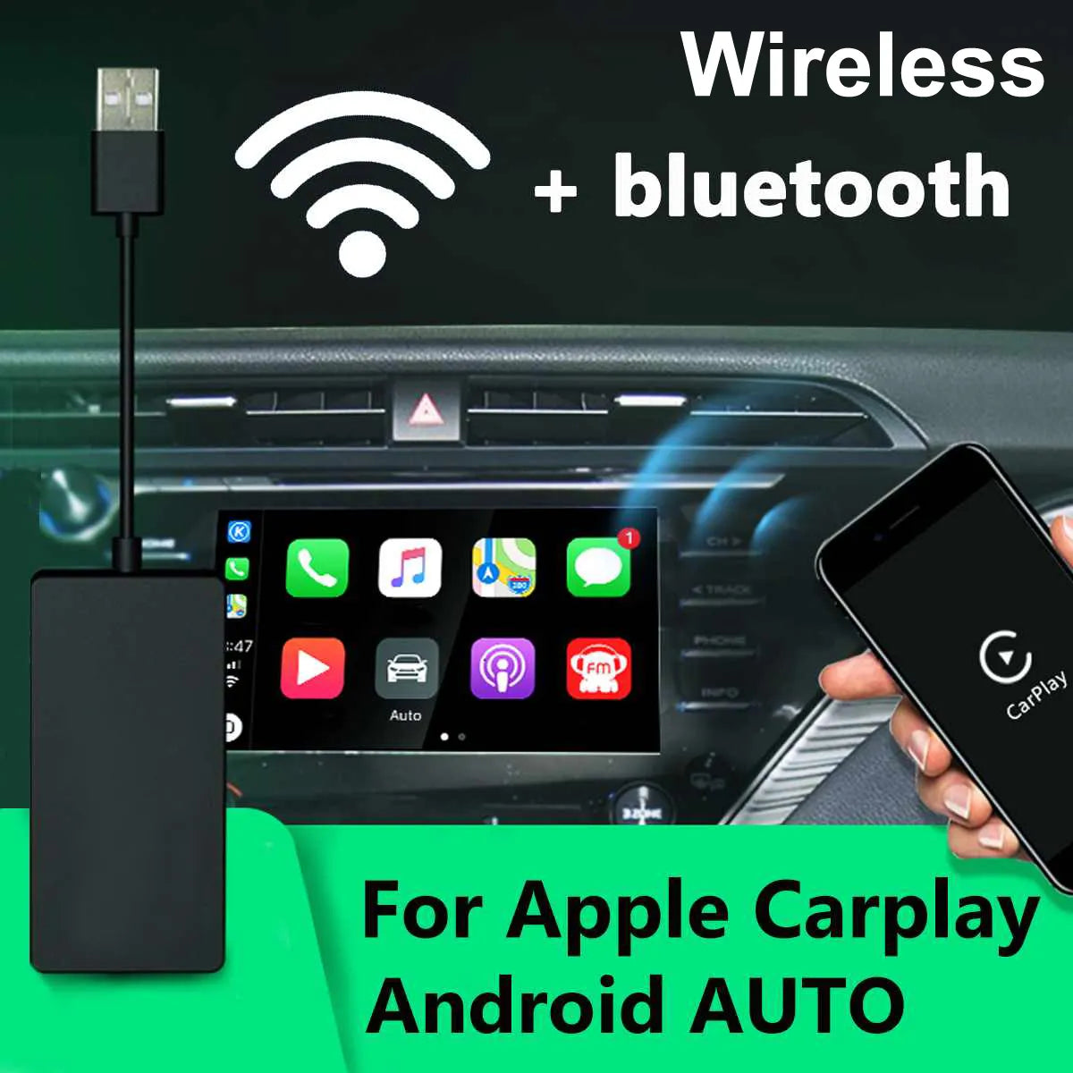 Wired CarPlay Dongle Android Auto For Car Radio With Android System Version 4.4.2 And Above