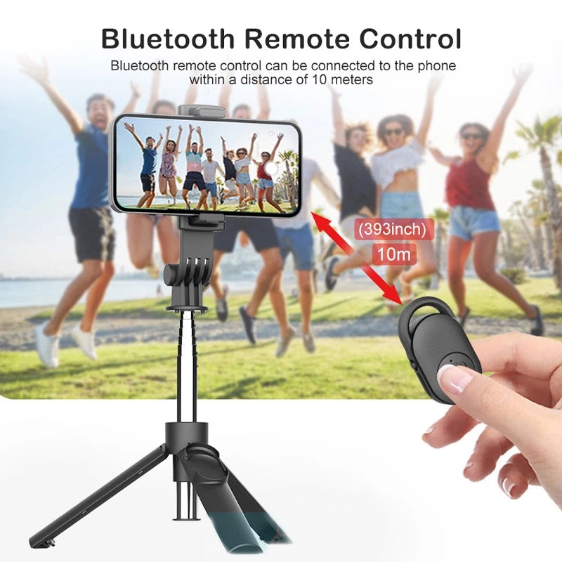 Stainless Steel Selfie Stick Tripod Bluetooth Mini Size