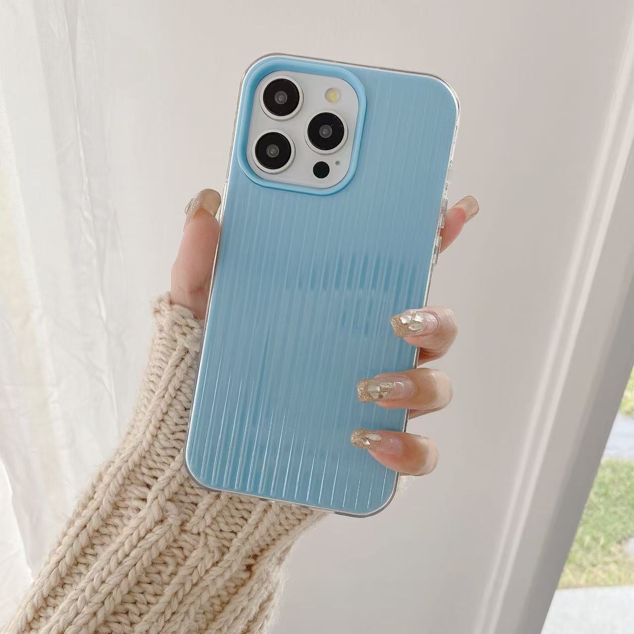 Two piece clear/black 16 Liquid TPU Silicone Case for iPhone Sporty 16