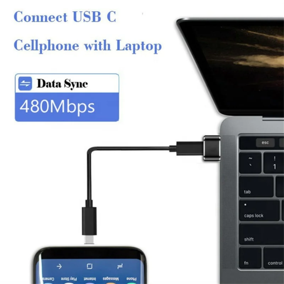 Type C Adapter Type-C USB C Female to USB2.0 USB 2.0 a Male OTG Converter Adapter Adaptor Support 12V 3A PD Fast Charging