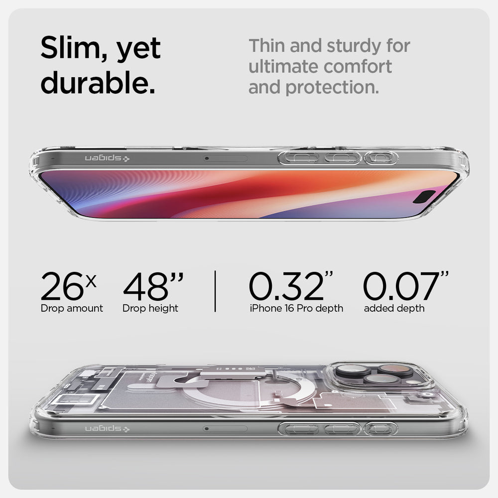 SPIGEN Ultra Hybrid Neo One MagFit for iPhone 16, Compatible with MagSafe Magnetic Ring, Sleek Internal Design Air Cushion TPU Bumper Raised Edges Cover