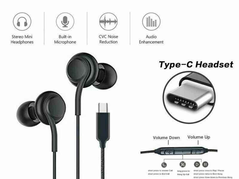 SAMSUNG AKG Type-C USB C Earphones S10+ Note 9 S20 Ultra S21 FE S22 Plus Earbuds
